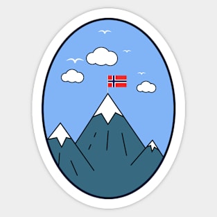 Norwegian Flag Sticker, for Norway lovers, Norway Sticker